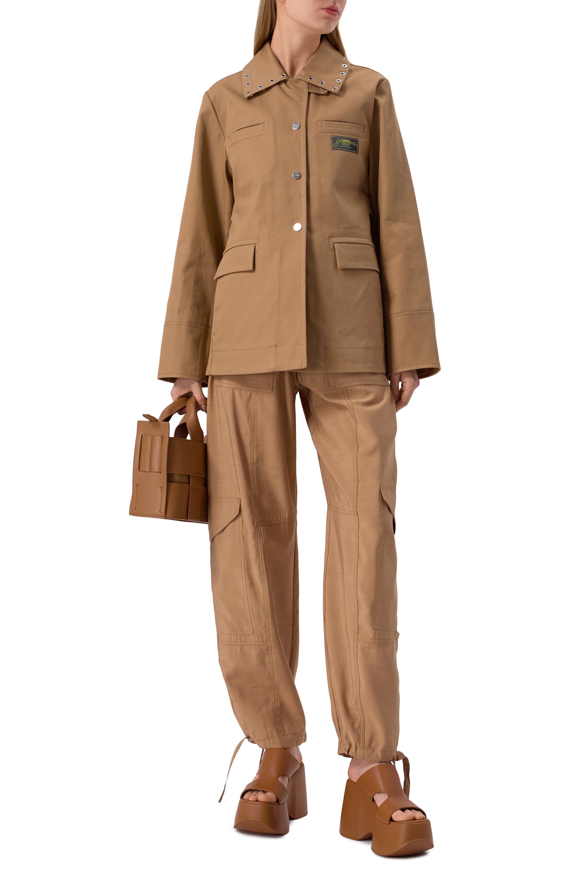 Хлопковый жакет GANNI, арт. W0027/6827, фото 2