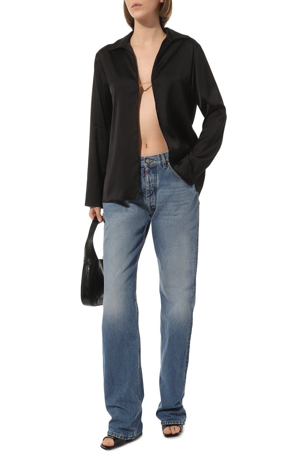 Атласная блузка JACQUEMUS, арт. 22E213SH103/1000BLACK, фото 2