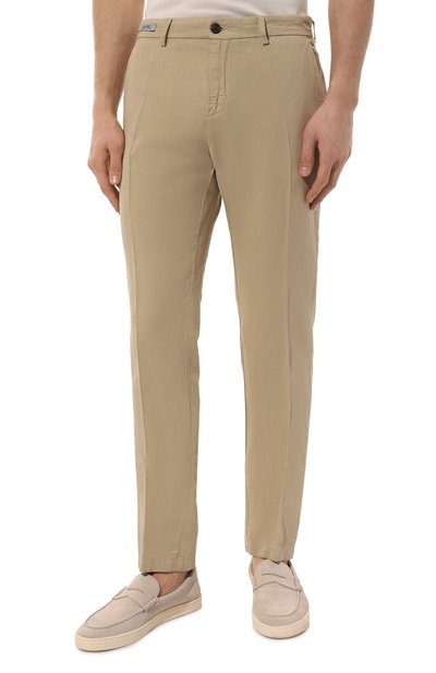 Брюки из хлопка и льна PAUL&SHARK, арт. 23414033, фото 3