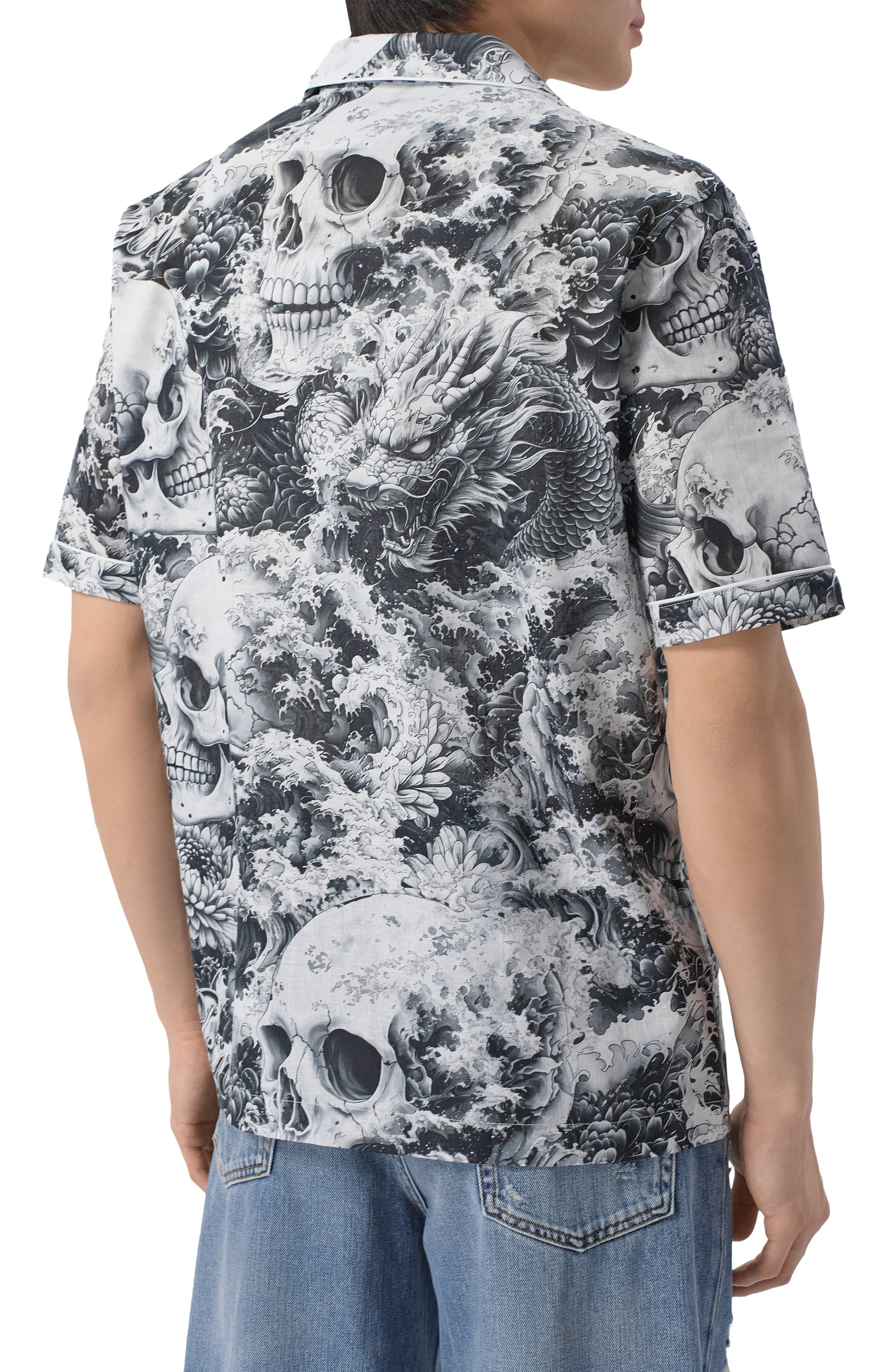 Рубашка изо льна и хлопка PHILIPP PLEIN, арт. SAFC MRP2551 PTE003N, фото 4