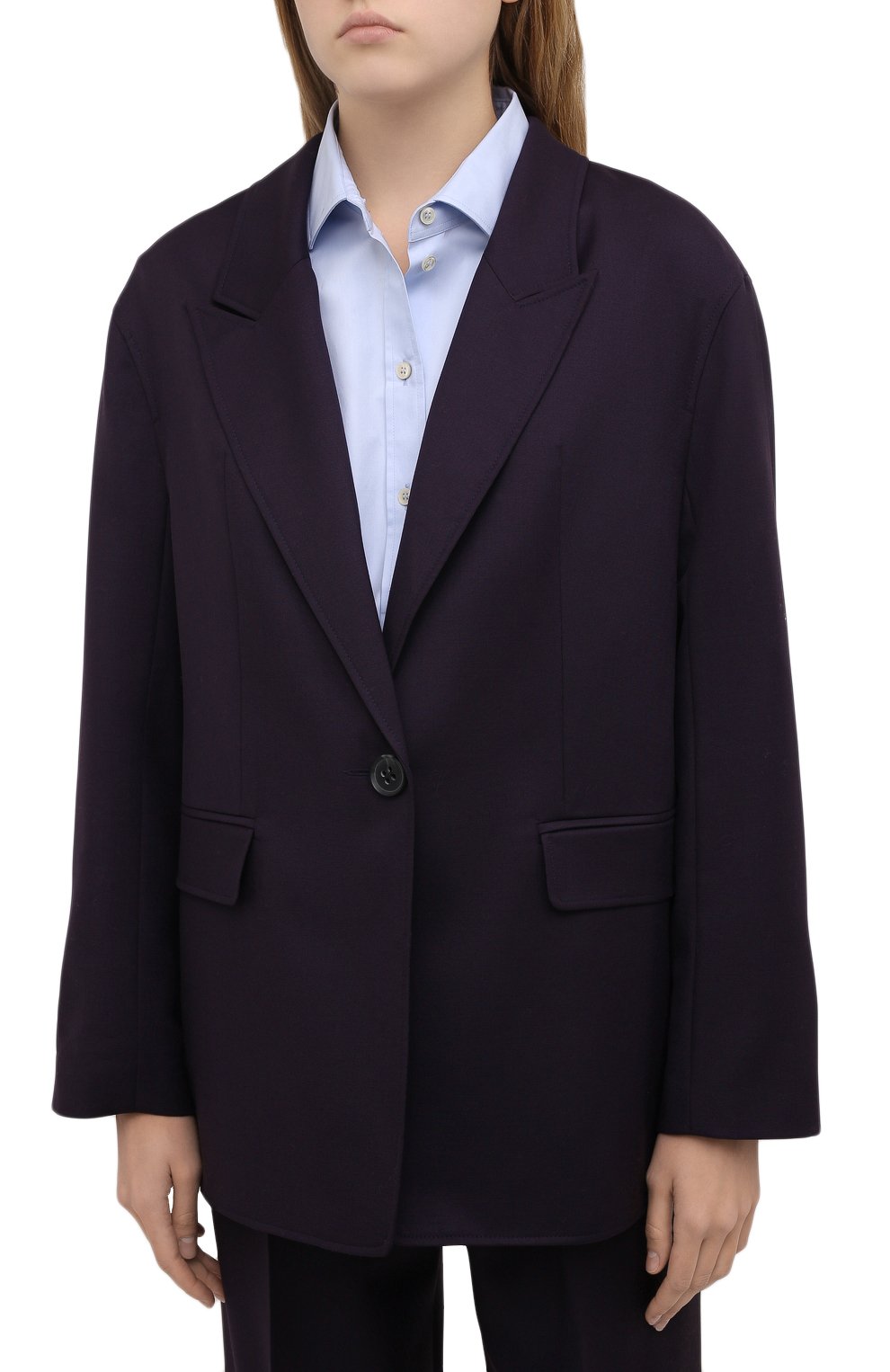 Шерстяной жакет JM STUDIO фиолетового цвета по цене 38460 руб., арт. FW212203, фото 3 Шерстяной жакет JM STUDIO, арт. FW212203, фото 3