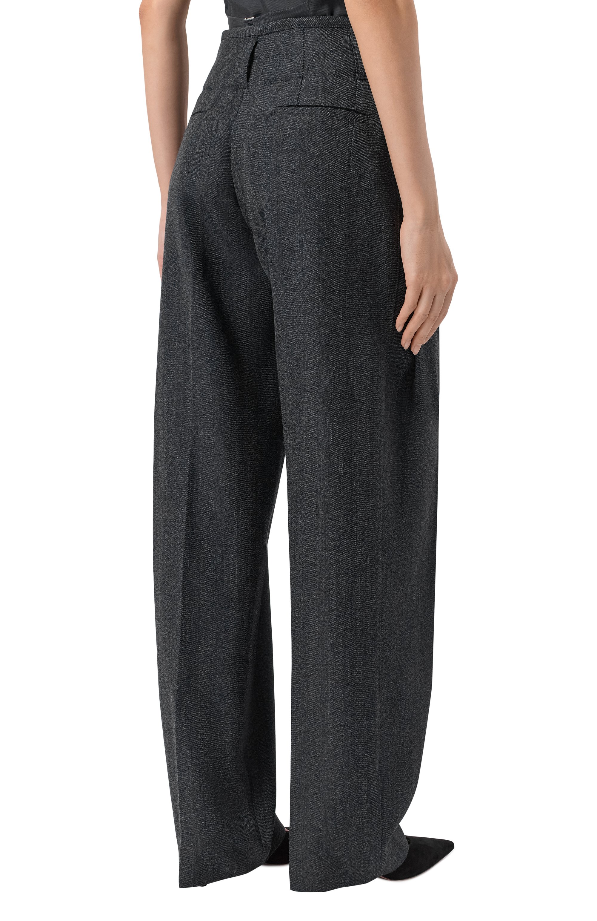 Брюки IRO серого цвета по цене 56150 руб., арт. WM23BARISSA/AX433, фото 4 Брюки IRO, арт. WM23BARISSA/AX433, фото 4