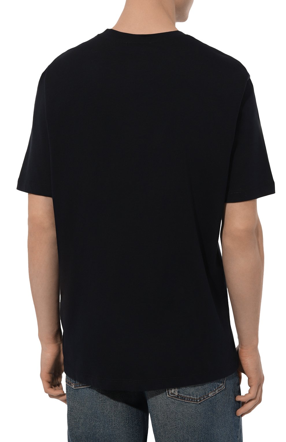 Хлопковая футболка KIRED темно-синего цвета по цене 26350 руб., арт. WKISSMW7923024, фото 4 Хлопковая футболка KIRED, арт. WKISSMW7923024, фото 4