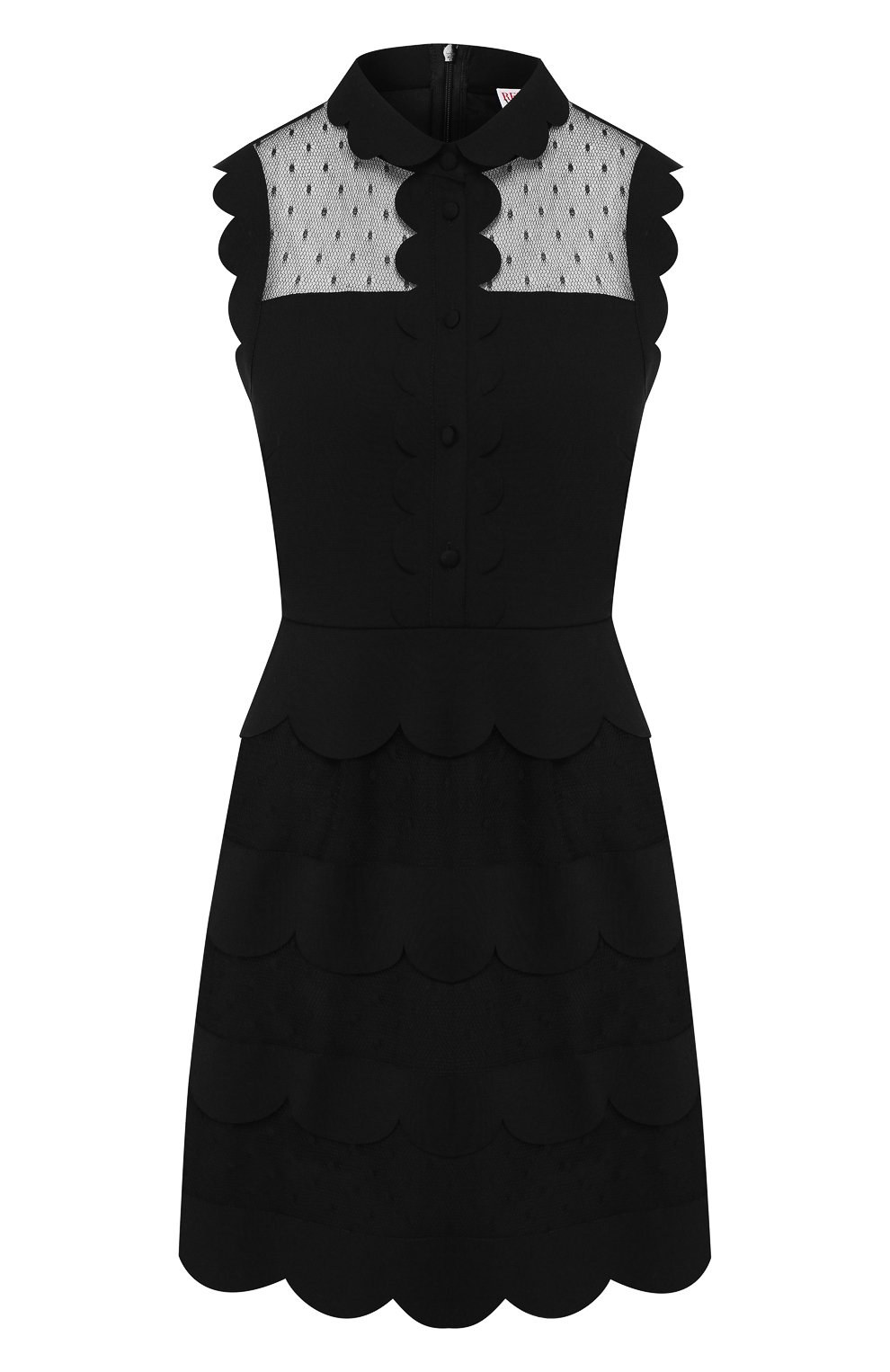 Платье с оборками REDVALENTINO черного цвета по цене 49550 руб., арт. SR3VA3E5/2MG, фото 1 Платье с оборками REDVALENTINO, арт. SR3VA3E5/2MG, фото 1