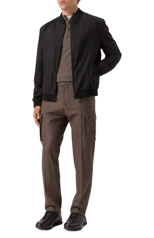 Кожаные кроссовки Kiton USSA114N0012608/M Чёрный  USSA114N0012608/M Фото 2