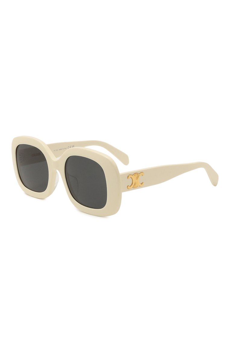 Женские солнцезащитные очки CELINE EYEWEAR белого цвета, арт. CL40262U 25A | Фото 1 (Нос: Не проставлено; Региональные ограничения белый список (Axapta Mercury): Не проставлено; Тип очков: С/з; Материал: Пластик; Очки форма: Квадратные; Оптика Гендер: оптика-женское)