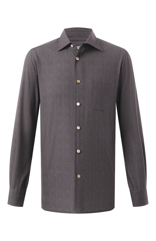 Хлопковая рубашка Kiton UMCNERH0908607 Коричневый UMCNERH0908607