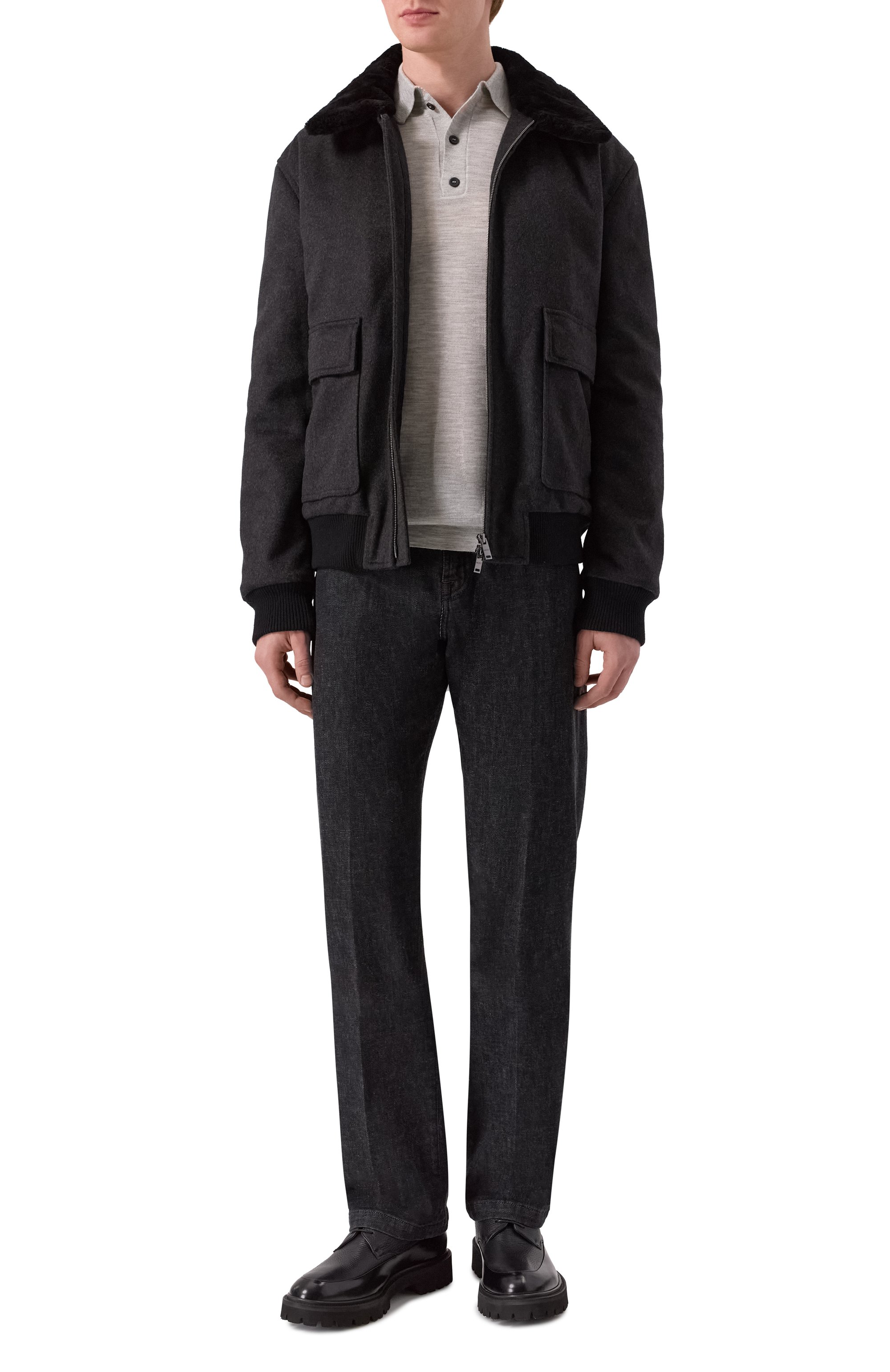 Поло из шерсти и шелка KITON, арт. UMM066703, фото 2