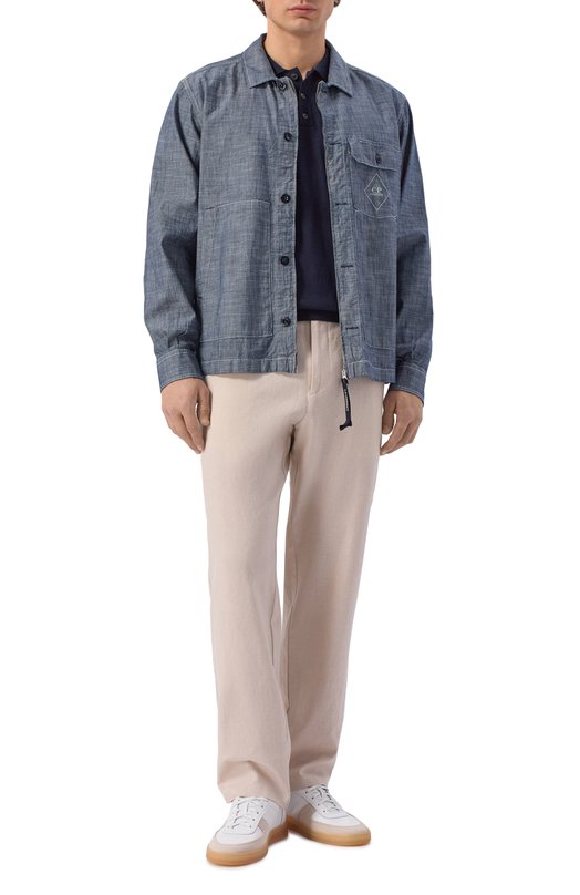 Брюки изо льна и вискозы Bogner 18671270 Бежевый  18671270 Фото 2