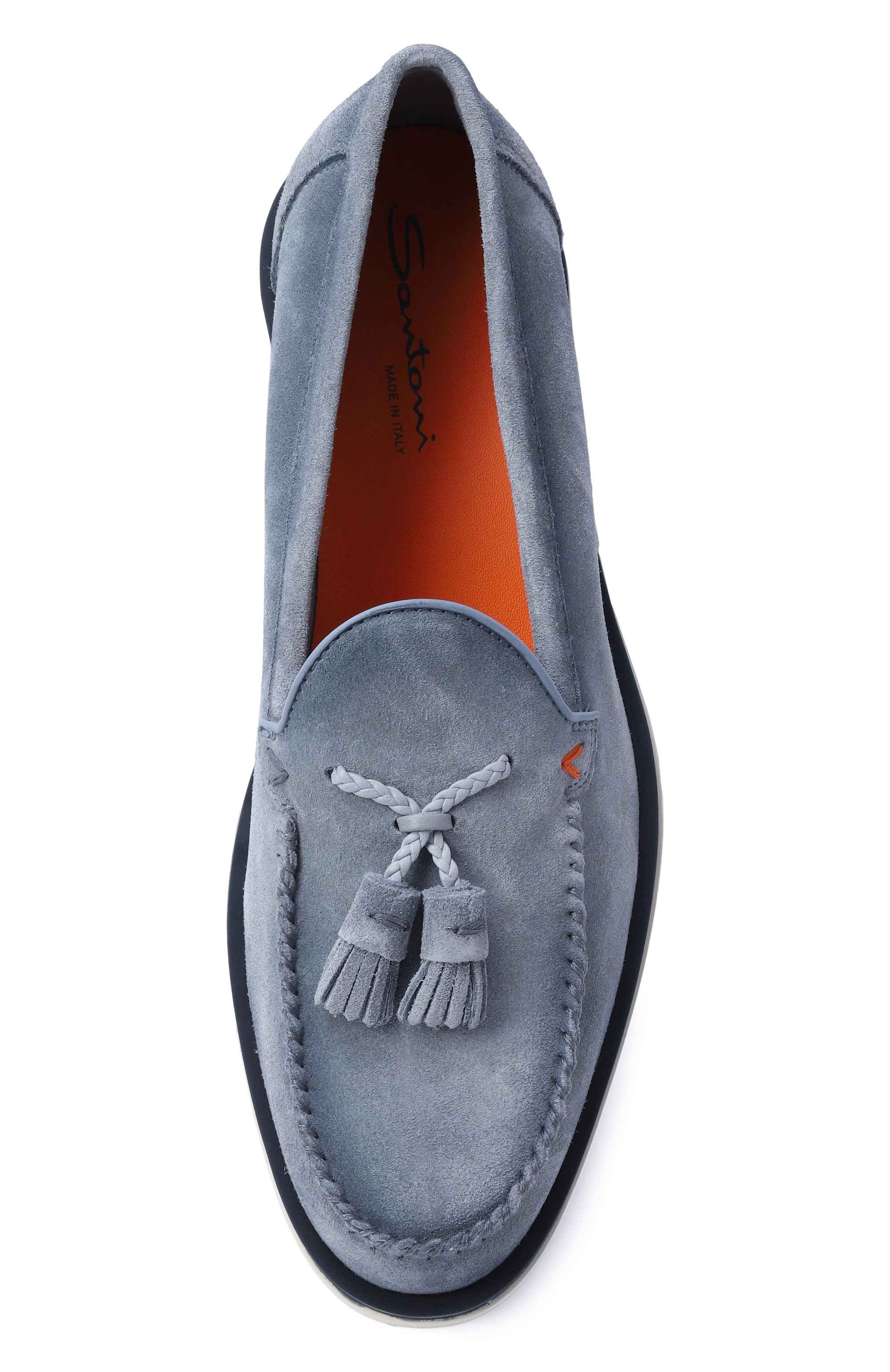 Замшевые лоферы detroit SANTONI, арт. MGDG19037PABSRVR, фото 6