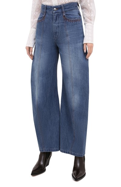 Джинсы CHLOÉ синего цвета по цене 96300 руб., арт. CHC20WDP01154, фото 3 Джинсы CHLOÉ, арт. CHC20WDP01154, фото 3