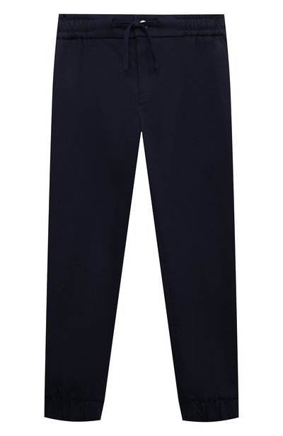 Хлопковые джоггеры DOLCE & GABBANA синего цвета по цене 33050 руб., арт. L44P22/G7J0X/2-6, фото 1 Хлопковые джоггеры DOLCE & GABBANA, арт. L44P22/G7J0X/2-6, фото 1