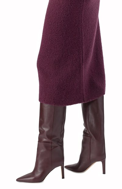 Женские кожаные сапоги alizze 85 JIMMY CHOO, арт. F_AL.EA/IZ/ZE KB 85/SUE_SQM.AL_5A_IZ/ZE KB 85