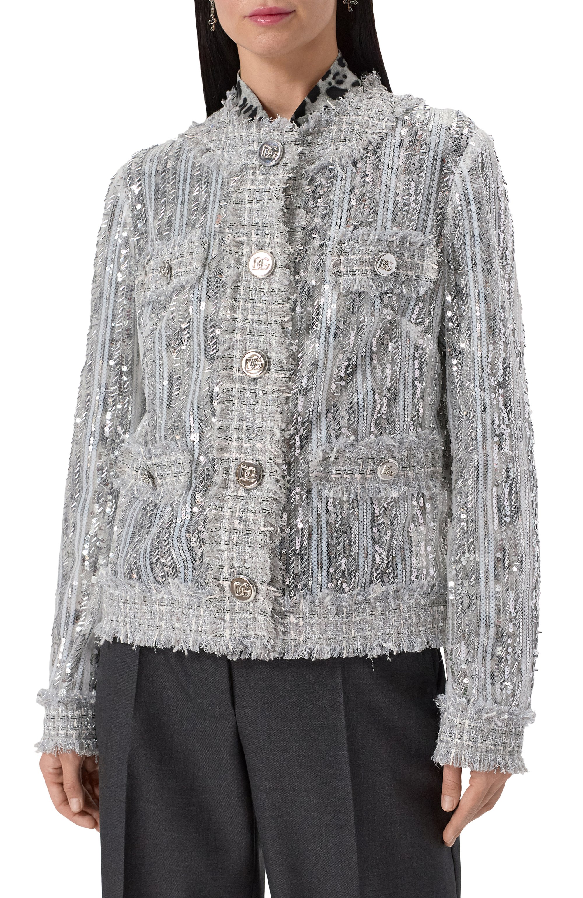 Жакет с отделкой пайетками DOLCE & GABBANA, арт. F27DLT/FLSKC, фото 3