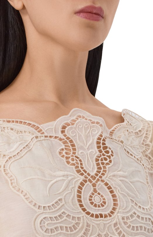 Платье из вискозы Blumarine 4A471A Кремовый  4A471A Фото 5