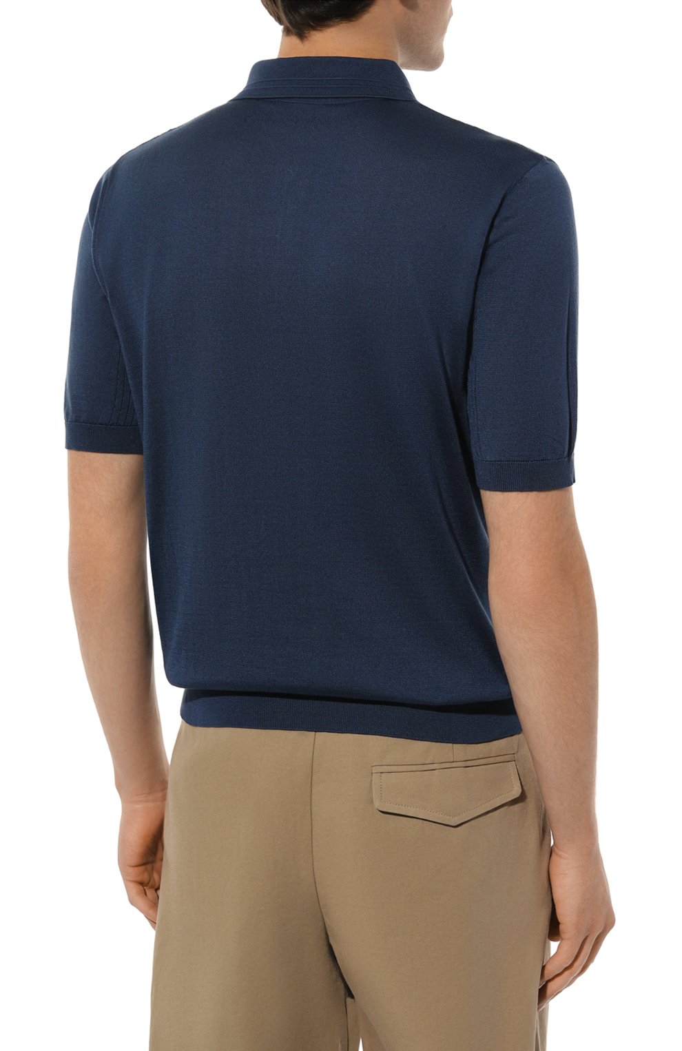 Шелковое поло ZILLI темно-синего цвета по цене 119000 руб., арт. KZP002M0640VST000, фото 4 Шелковое поло ZILLI, арт. KZP002M0640VST000, фото 4