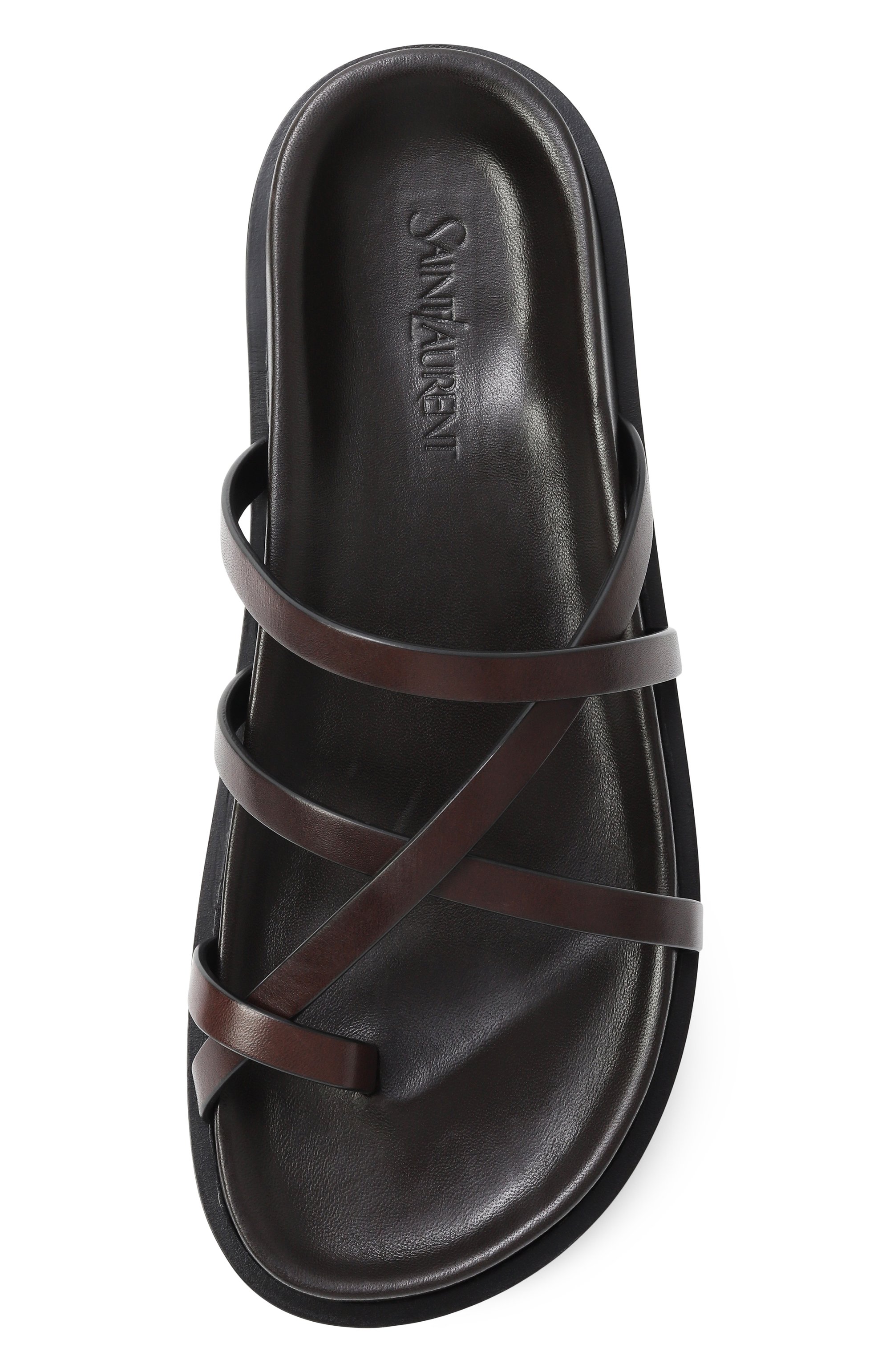 Кожаные шлепанцы mathis SAINT LAURENT, арт. 825317/DWE00, фото 6