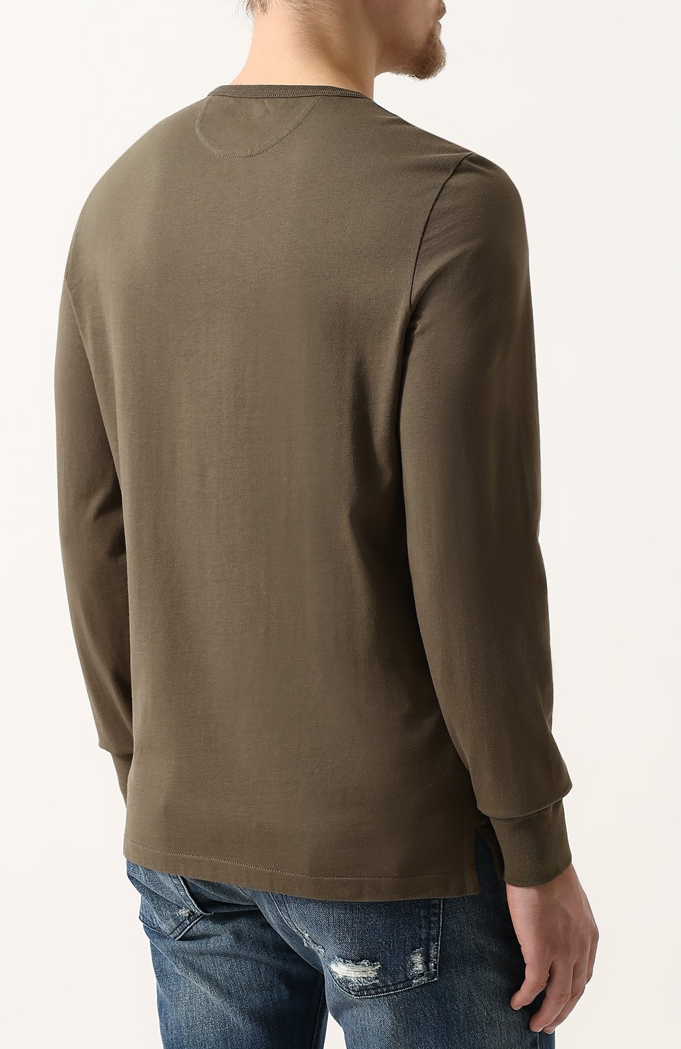 Хлопковый лонгслив с воротником на пуговицах TOM FORD, арт. BP402/TFJ890, фото 4