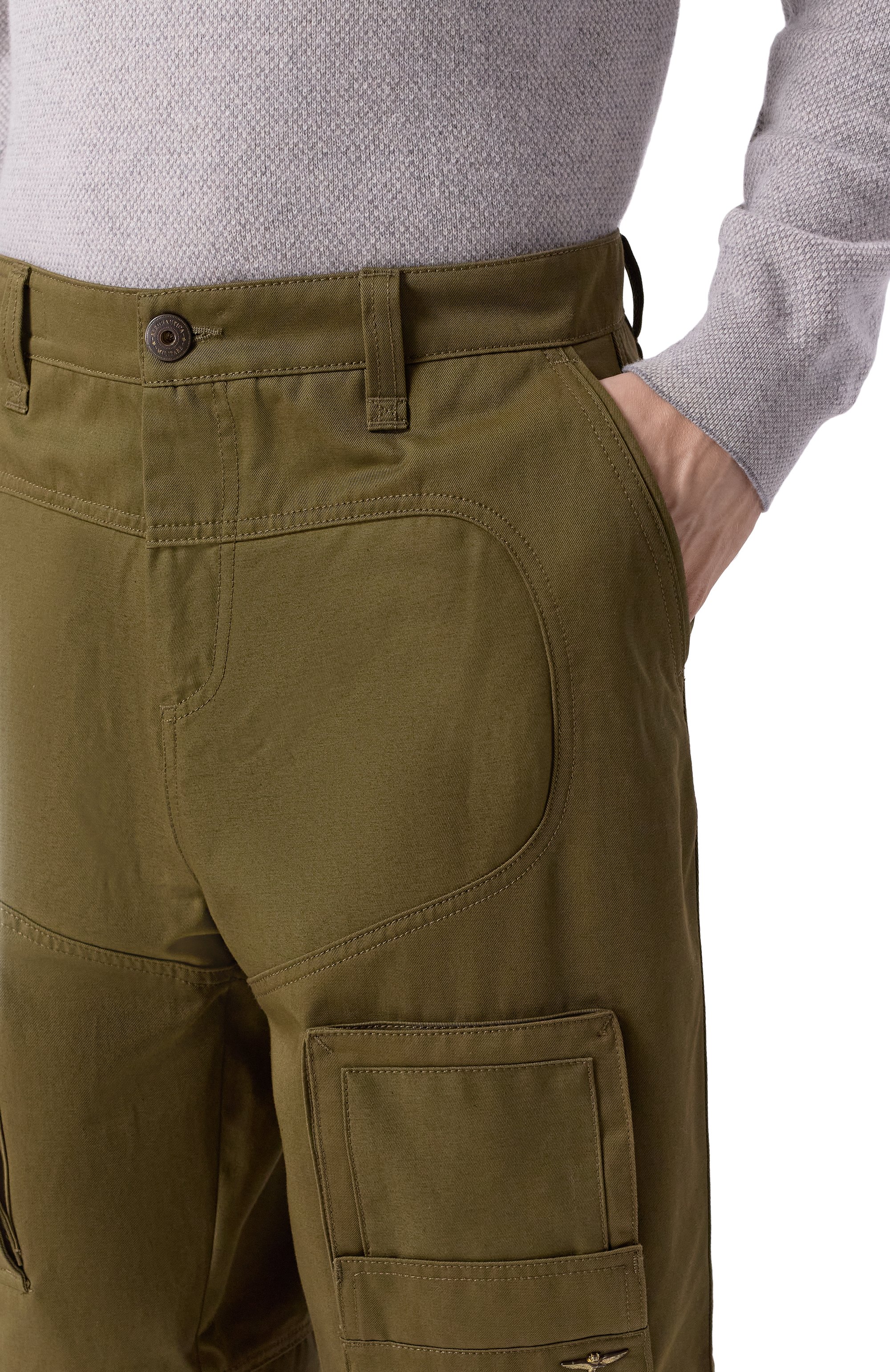 Хлопковые брюки-карго AERONAUTICA MILITARE, арт. PA1696UCT04240, фото 5