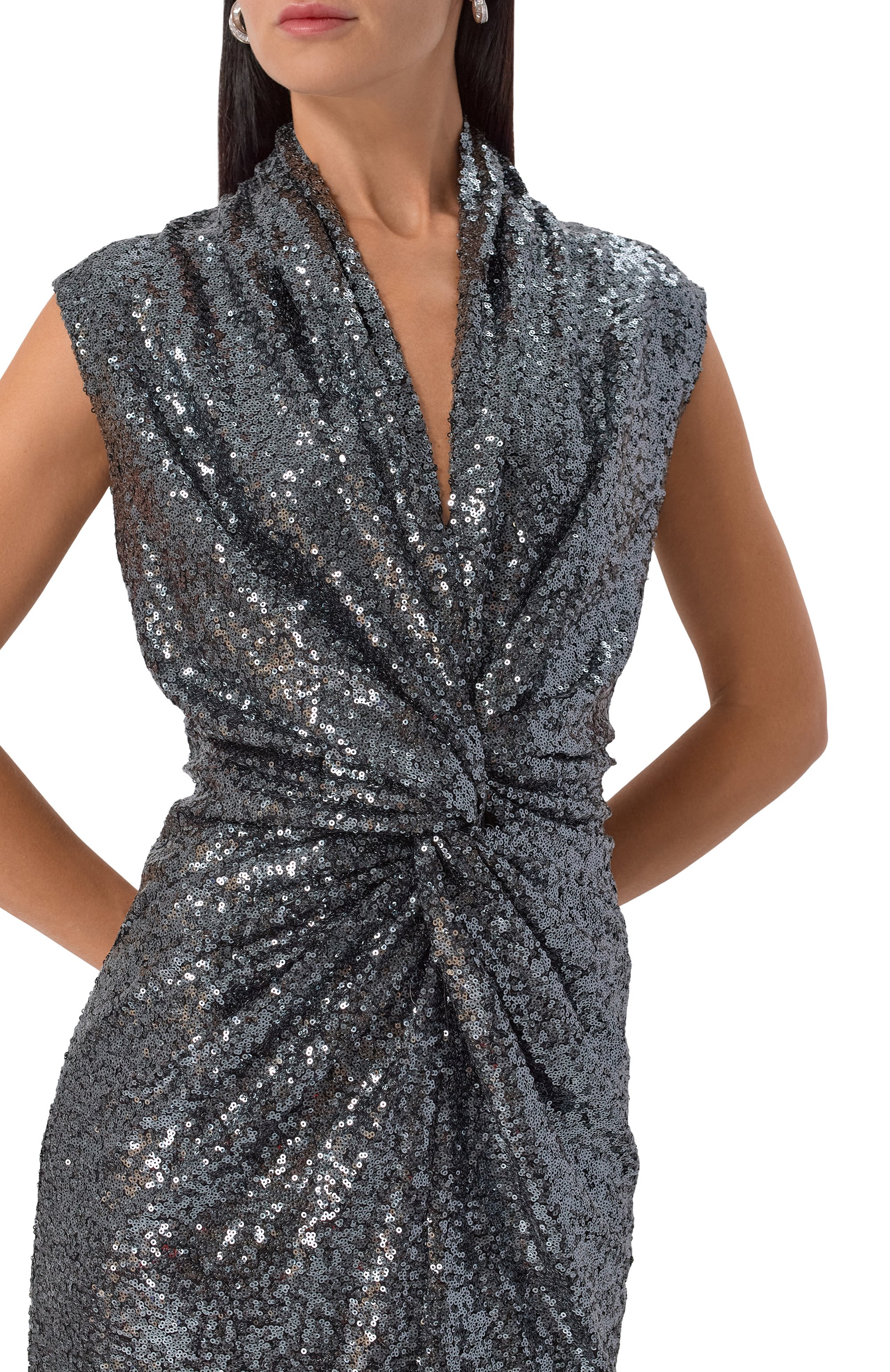 Платье с отделкой пайетками KITON, арт. D60317K0517G01, фото 5