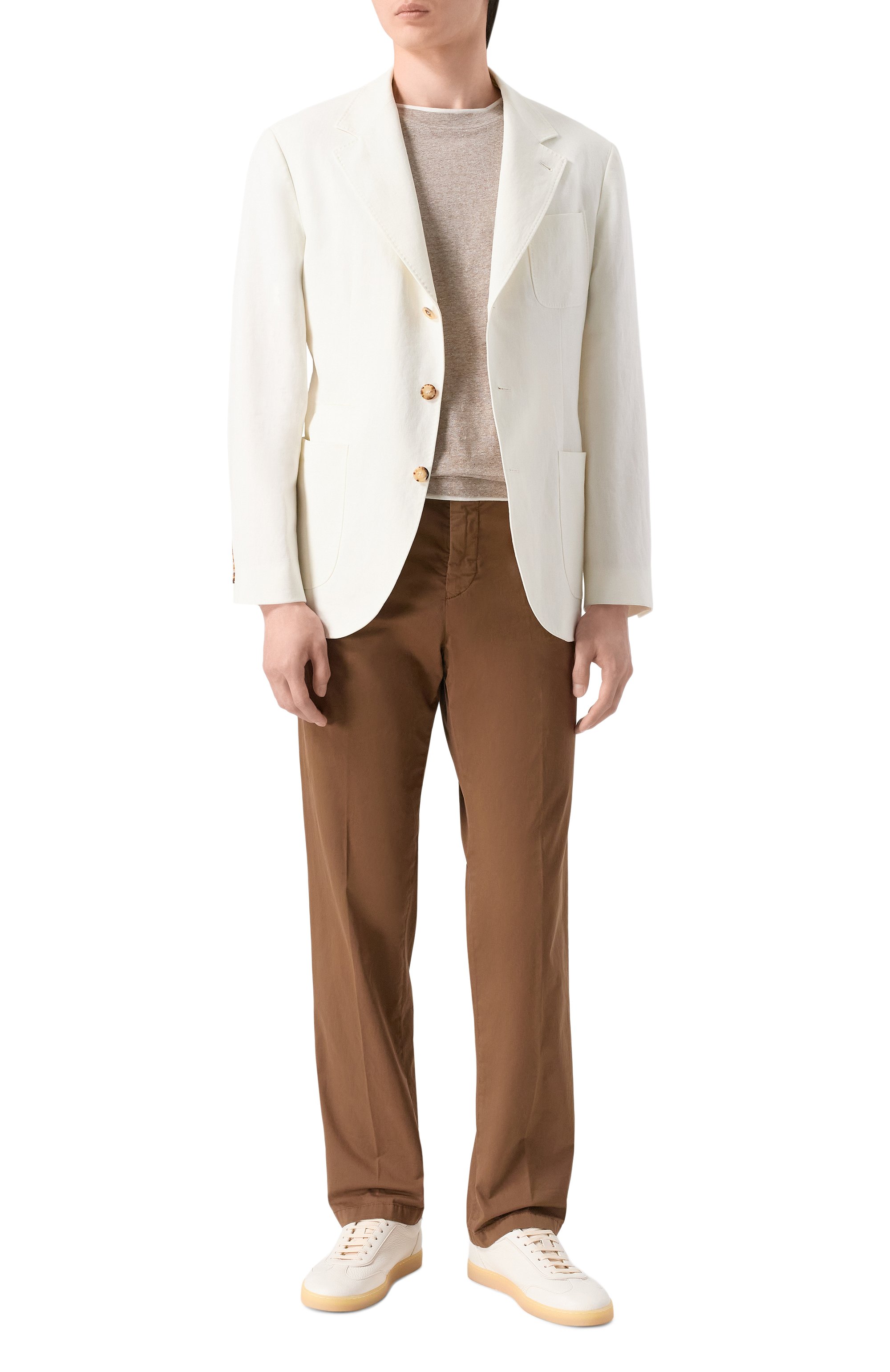 Льняной пиджак BRUNELLO CUCINELLI белого цвета по цене 451500 руб., арт. MW4317BND, фото 2 Льняной пиджак BRUNELLO CUCINELLI, арт. MW4317BND, фото 2