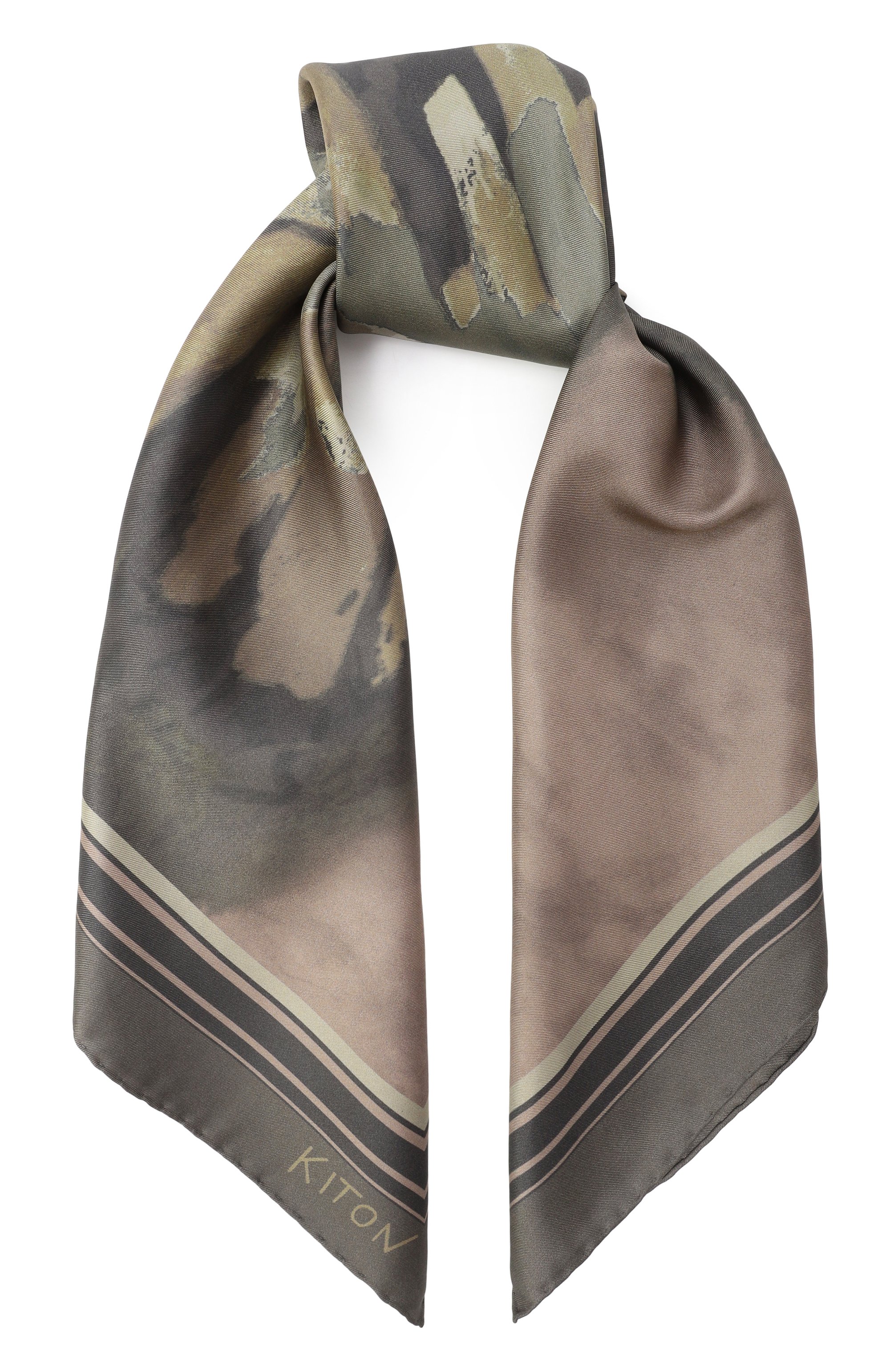 Шелковый платок KITON, арт. D53754K0530H06, фото 1