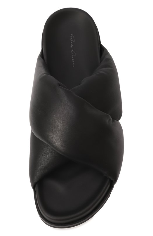 Кожаные шлепанцы Rick Owens RU01E5800/LLP Чёрный  RU01E5800/LLP Фото 6
