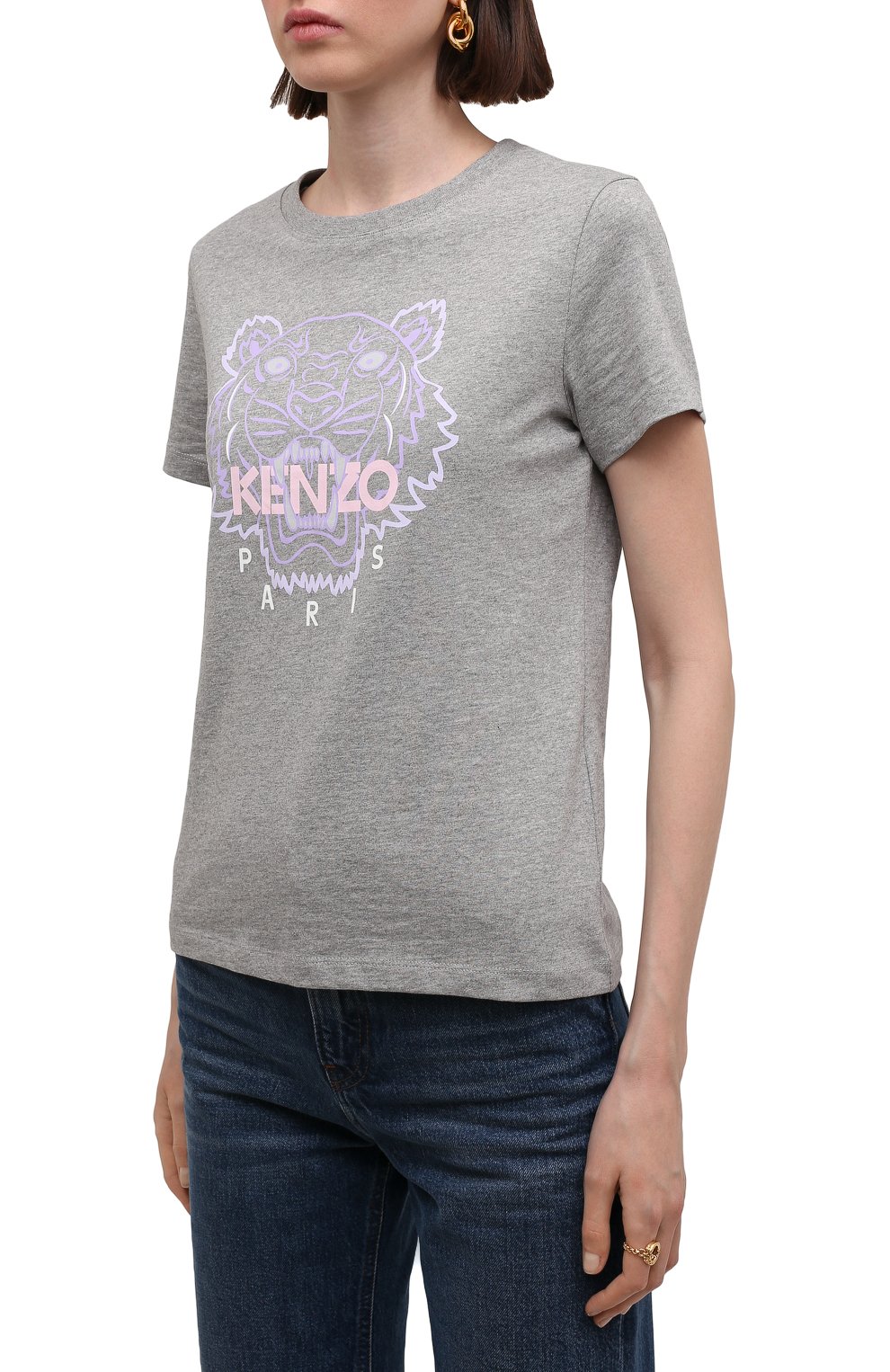 Хлопковая футболка KENZO, арт. FC52TS8464YG, фото 3