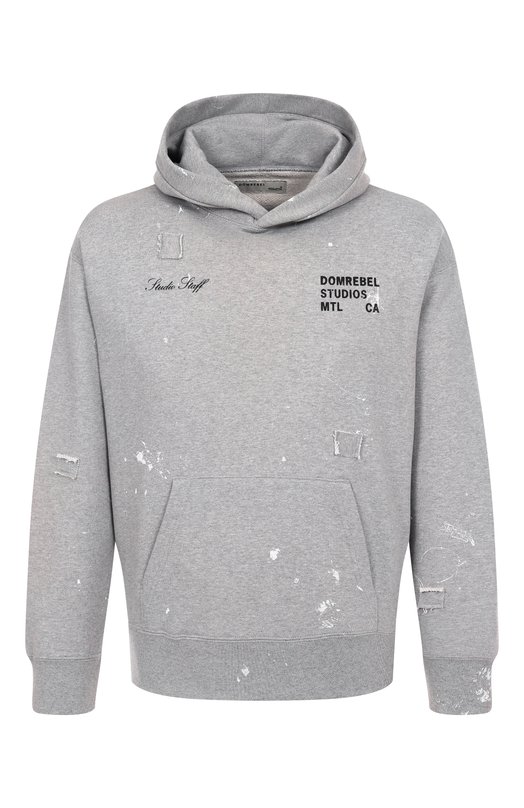 Хлопковое худи DOMREBEL M STAFF PULL0VER H00DIE Серый M STAFF PULL0VER H00DIE