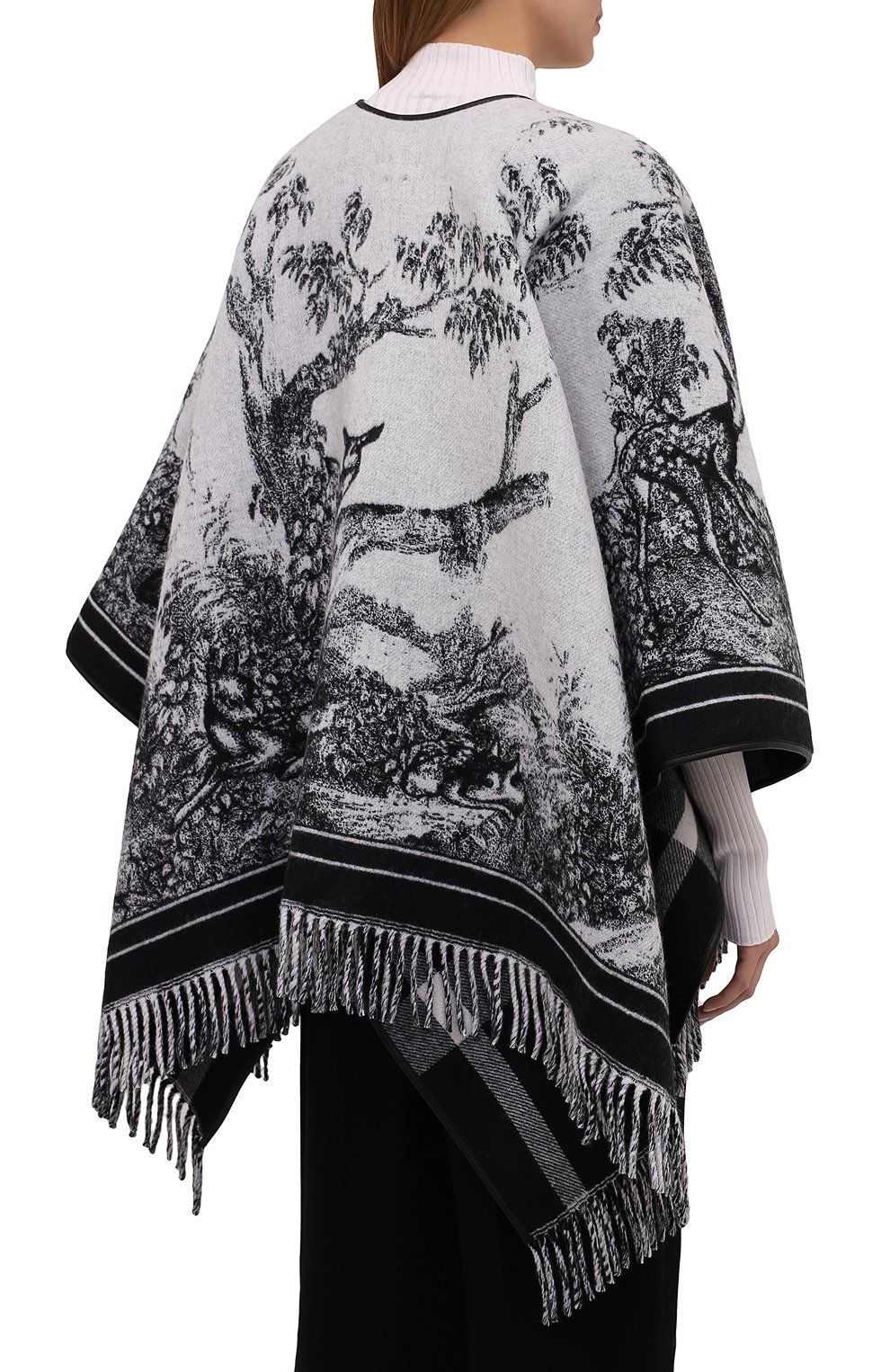 Накидка из шерсти и кашемира BURBERRY, арт. 8042324, фото 4