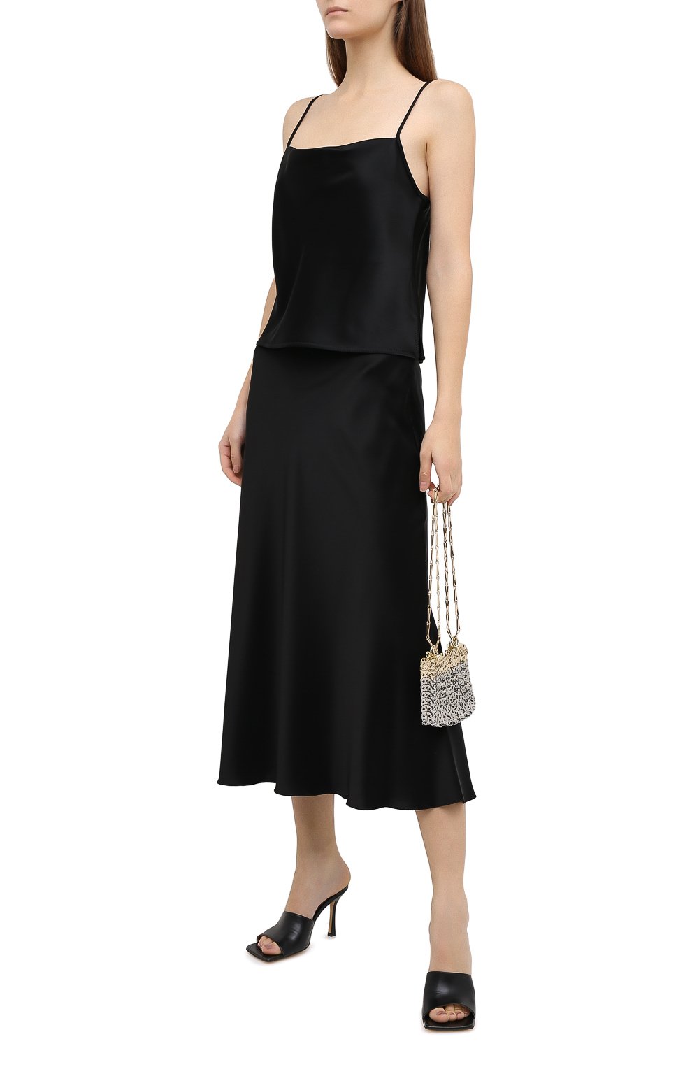 Топ NANUSHKA, арт. J0HAR_BLACK_SLIP SATIN, фото 2