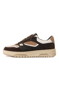 Мужские замшевые кеды zeus ARTIOLI коричневого цвета, арт. 0S684/SUEDE/RUBBERIZ.S.KID/CALF/SUED ZEUS | Фото 4 (Материал внешний: Натуральная кожа, Замша; Материал сплава: Проставлено; Материал внутренний: Натуральная кожа; Подошва: Массивная; Драгоценные камни: Проставлено; Материал утеплителя: Без утеплителя; Стили: Классический; Кросс-КТ: Низкие)