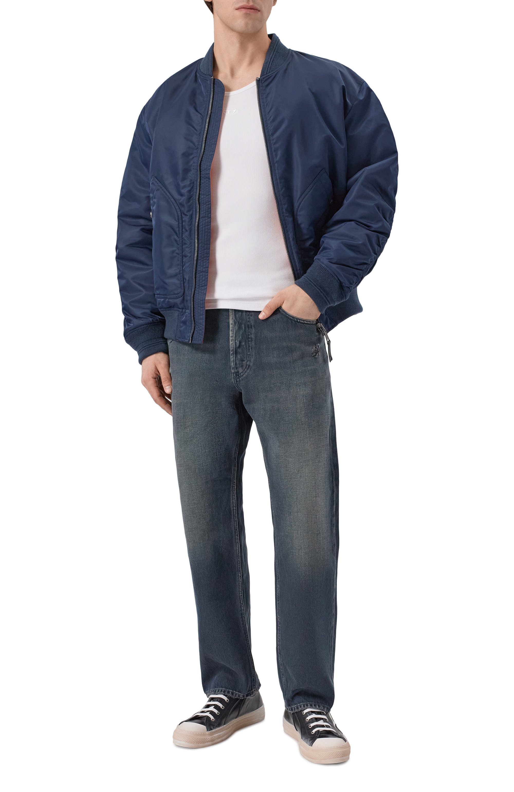 Хлопковая майка DIESEL белого цвета по цене 10550 руб., арт. A21560/0JEAI, фото 2 Хлопковая майка DIESEL, арт. A21560/0JEAI, фото 2