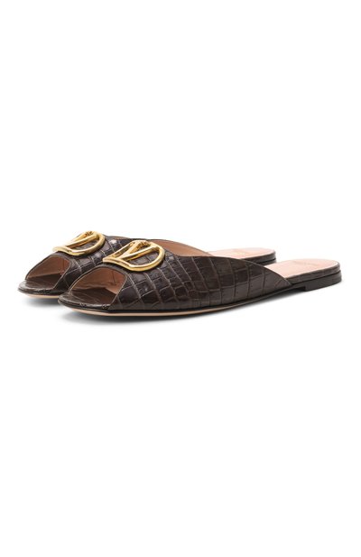 Женские кожаные шлепанцы vlogo signature VALENTINO, арт. 8W0S0PI7/LUR