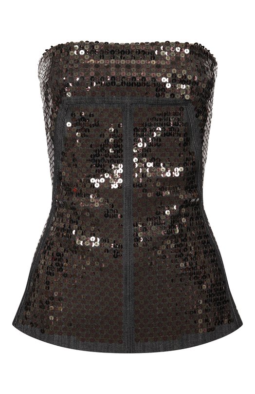 Топ с отделкой пайетками Rick Owens RP01F6127/SRAKM3 Чёрный RP01F6127/SRAKM3