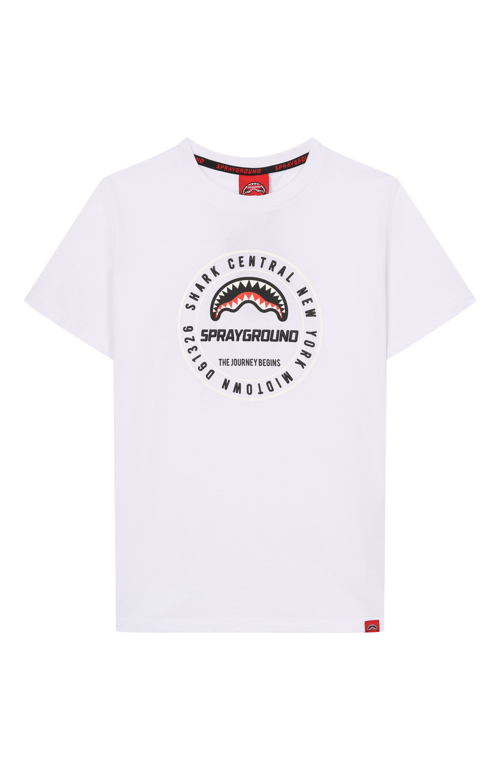 Хлопковая футболка SPRAYGROUND, арт. SPY1485WHT/SPRAYGR0UND BASIC REGULAR T-SHIRT WHT, фото 1