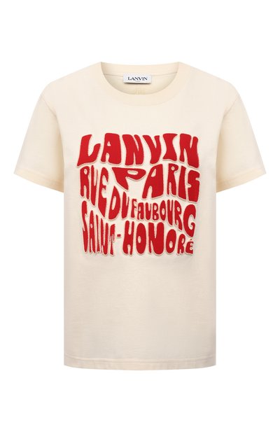 Женская хлопковая футболка LANVIN, арт. RW-TS0019-J081-A21