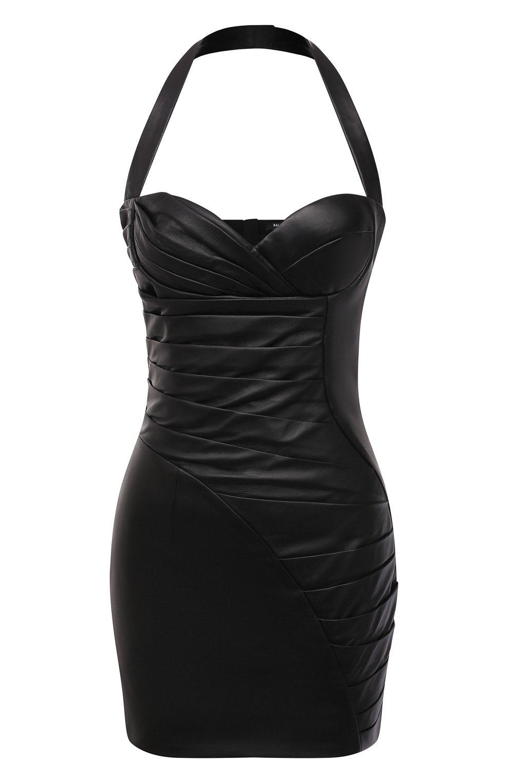 Кожаное платье BALMAIN черного цвета по цене 298000 руб., арт. VF16076/L062, фото 1 Кожаное платье BALMAIN, арт. VF16076/L062, фото 1