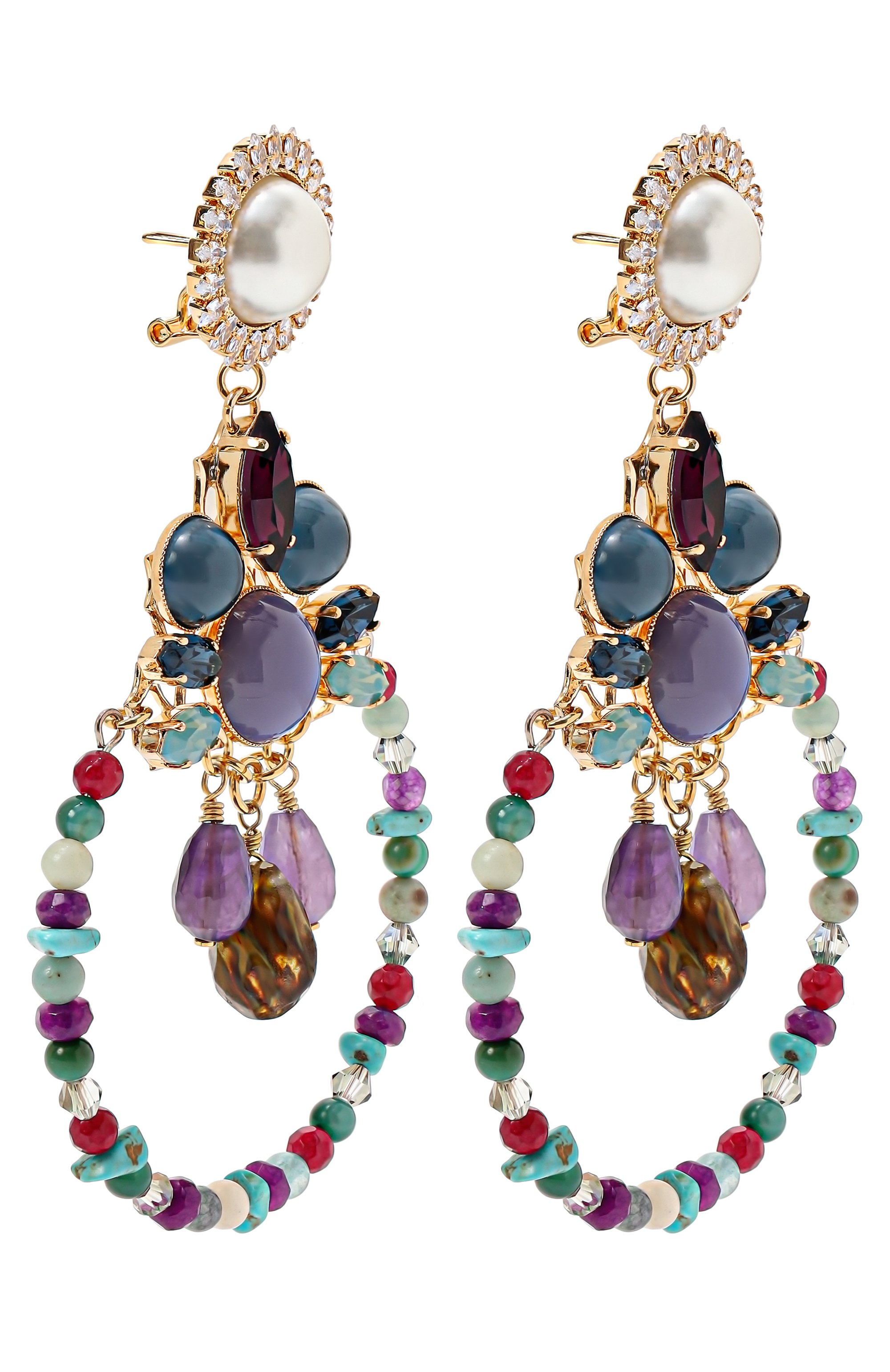 Серьги ANTON HEUNIS разноцветного цвета по цене 39800 руб., арт. CNR3.03, фото 3 Серьги ANTON HEUNIS, арт. CNR3.03, фото 3