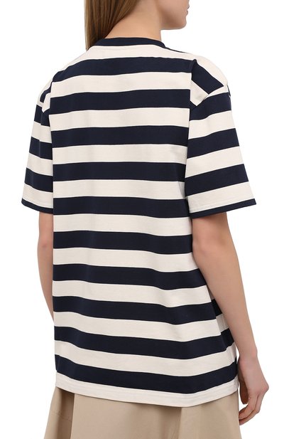 Хлопковая футболка JW ANDERSON синего цвета по цене 22350 руб., арт. JT0008 PG0428, фото 4 Хлопковая футболка JW ANDERSON, арт. JT0008 PG0428, фото 4
