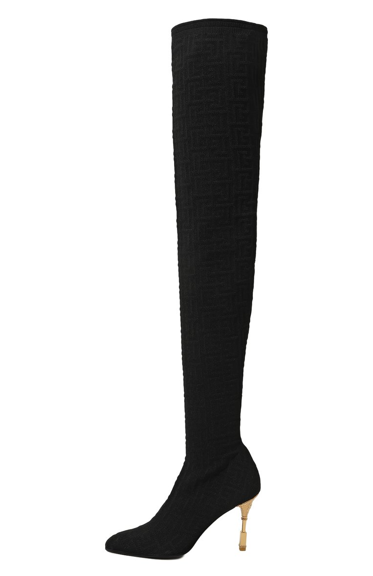 Текстильные ботфорты moneta 95 BALMAIN, арт. AN1TB809TPBK, фото 1