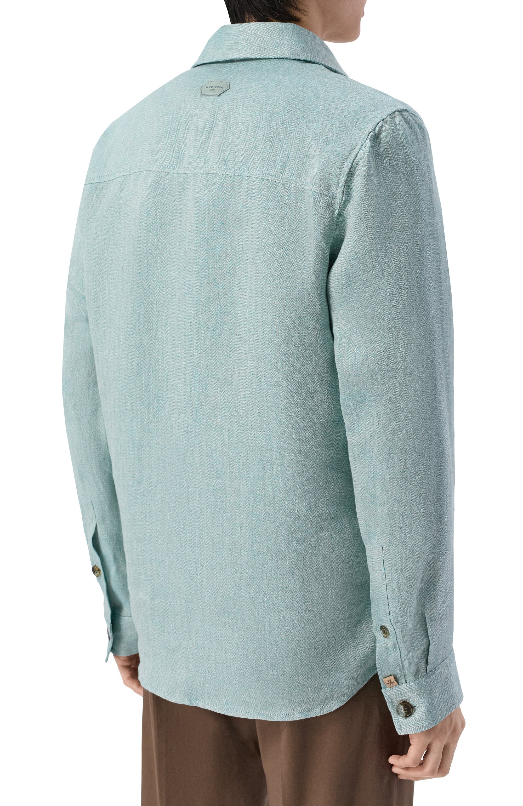 Льняная куртка-рубашка JACOB COHEN, арт. JUR_ER017 080 T861A RW, фото 4