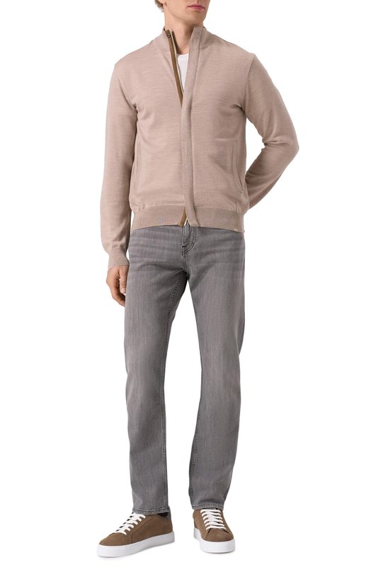 Шерстяной кардиган Paul&Shark 25411704/S Бежевый  25411704/S Фото 2