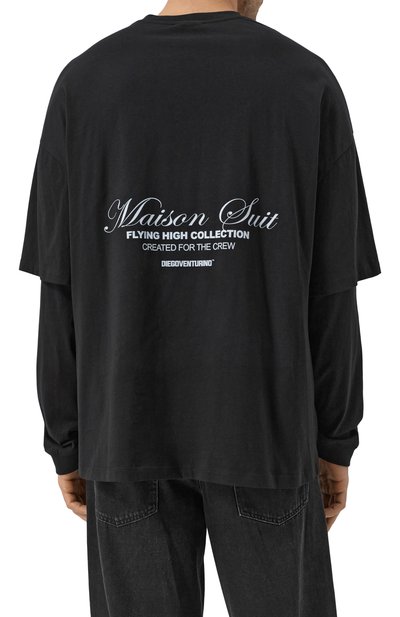 Хлопковый лонгслив DIEGO VENTURINO, арт. DVTS-MLCL0G0, фото 4