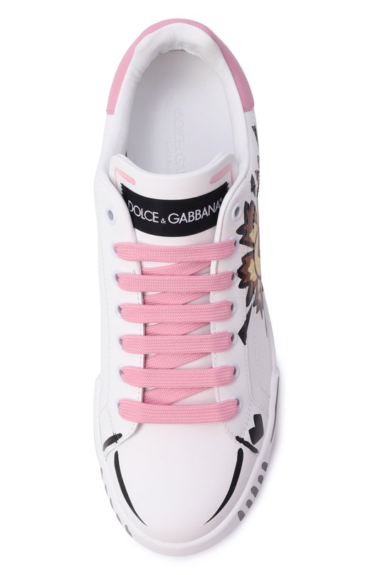 Кожаные кеды Portofino Dolce & Gabbana CK2398/A0259 Белый  CK2398/A0259 Фото 6