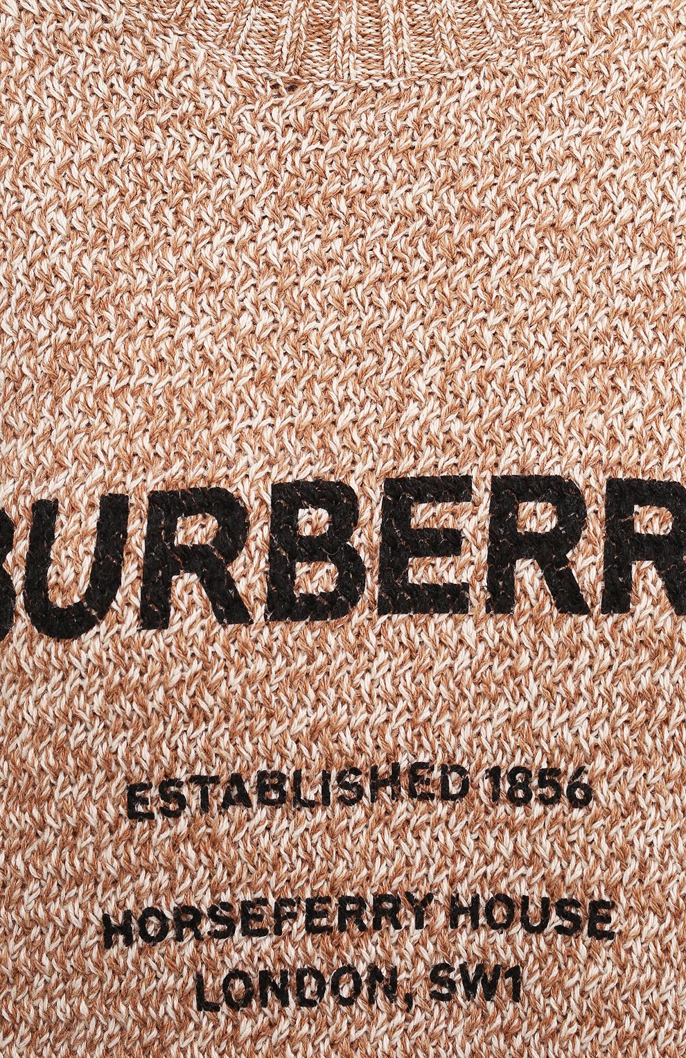 Свитер из шерсти и хлопка BURBERRY бежевого цвета по цене 118000 руб., арт. 8042432, фото 5 Свитер из шерсти и хлопка BURBERRY, арт. 8042432, фото 5