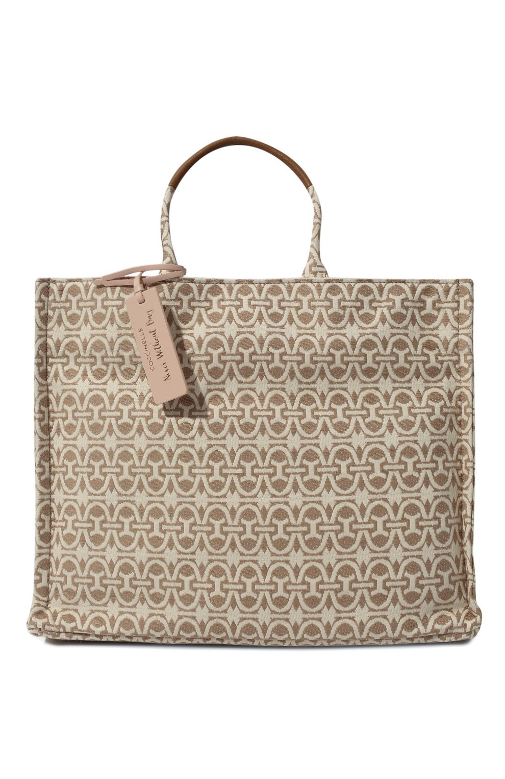 Сумка-тоут never without COCCINELLE светло-бежевого цвета по цене 32000 руб., арт. E1 MBD 18 01 01, фото 1 Сумка-тоут never without COCCINELLE, арт. E1 MBD 18 01 01, фото 1