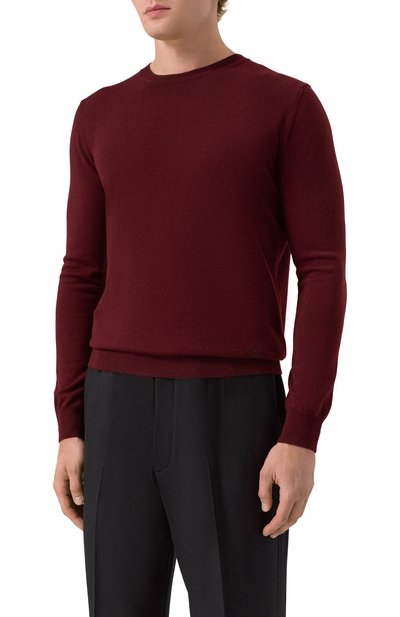 Шерстяной джемпер CORNELIANI бордового цвета по цене 45250 руб., арт. 26M500-2625100, фото 3 Шерстяной джемпер CORNELIANI, арт. 26M500-2625100, фото 3