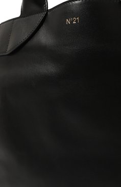 Женский сумка-шопер N21 черного цвета, арт. 23IBP0957VT01 | Фото 3 (Сумки-технические: Сумки-шопперы; Материал: Натуральная кожа; Материал сплава: Проставлено; Ремень/цепочка: На ремешк�е; Драгоценные камни: Проставлено; Размер: large)