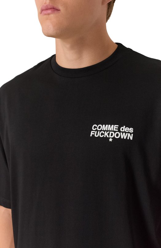 Хлопковая футболка Comme des Fuckdown CFABW01511 Чёрный  CFABW01511 Фото 5